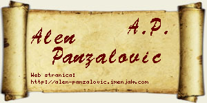 Alen Panzalović vizit kartica